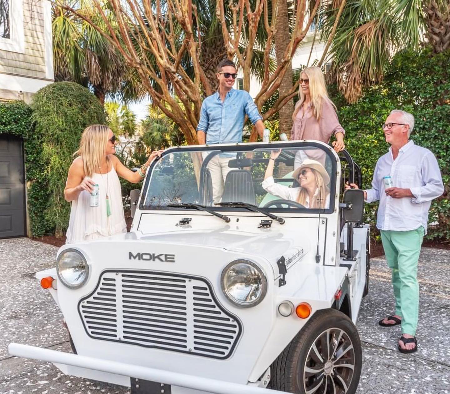 white Moke with friend and family white Moke with friend and family
