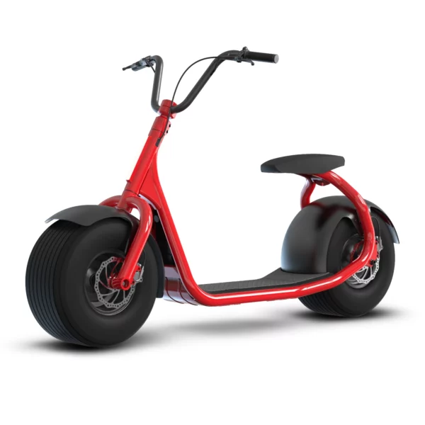 Red KAASPEED Electric Scooter with Round/Flat Tires