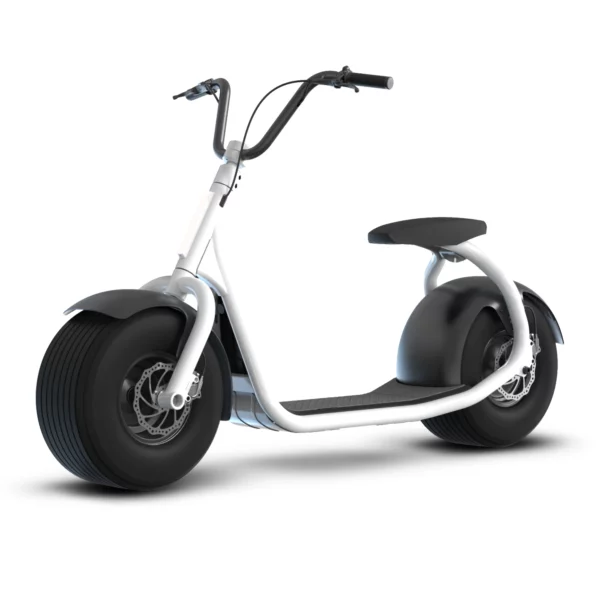 White KAASPEED Electric Scooter with Round/Flat Tires