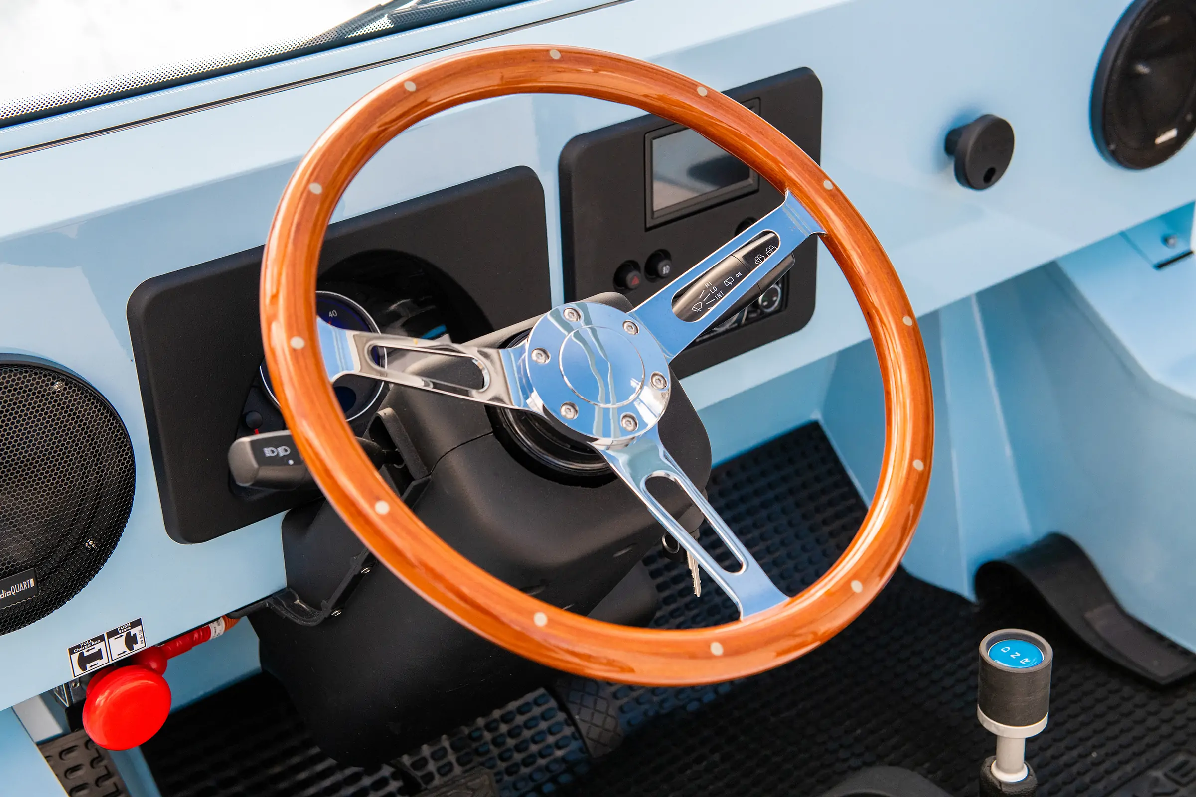 wood steering wheel