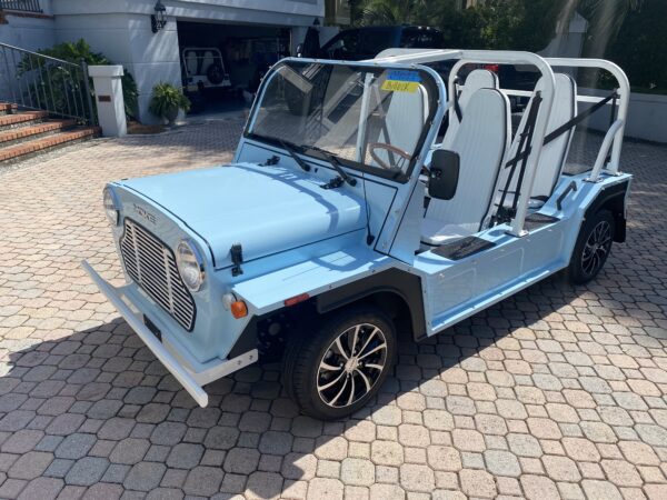 Blue Moke with Rear Buckets - 72V Lithium Battery