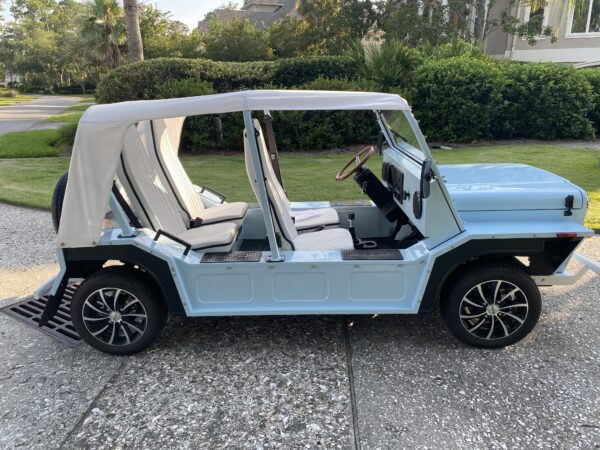 Blue Moke with Rear Buckets - 72V Lithium Battery - Image 6